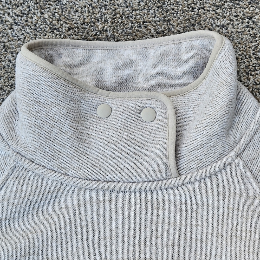 Prana Tri Thermal Threads Tunic Cream Pullover Sweater Sweatshirt Women's Size M - Picture 4 of 16